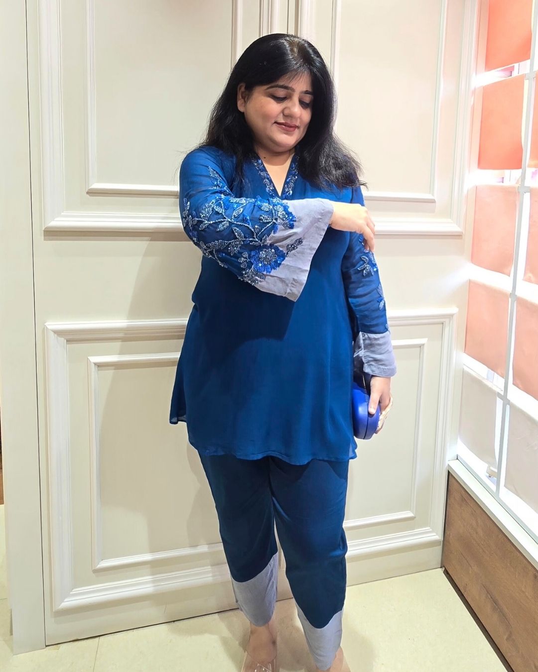 Mid Night Blue Co- ord Set