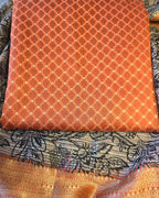 Rust orange geometric pattern suit set