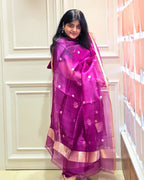 Wine Pure Silk Suit Set