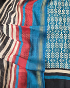 Blue and white leaf Maheshwari