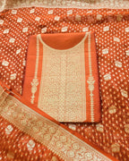 Rust Orange Silk suit set