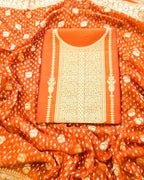 Rust Orange Silk suit set