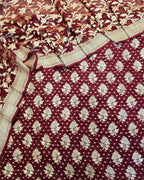 Ruby red georgett suit set