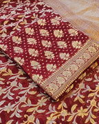 Ruby red georgett suit set