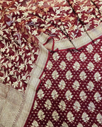 Ruby red georgett suit set