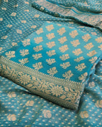 Blue ombre georgett suit set