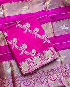 Rani Pink silk and organza suit set