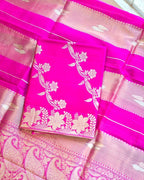 Rani Pink silk and organza suit set