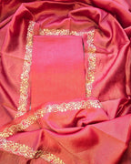Crimpson red silk and tissue suit set