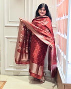 Rust Orange Silk suit set