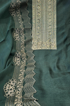 Russian silk zari detailing 3pc unstitched suit set