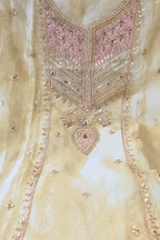 Silk tissue organza 3pc unstitched suit set