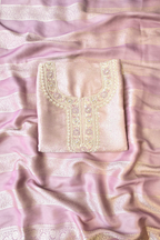 Silk brocade tissue 3pc unstitched suit set