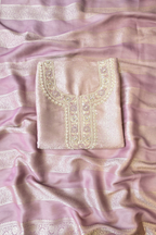 Silk brocade tissue 3pc unstitched suit set