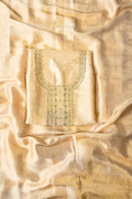 Silk brocade tissue 3pc unstitched suit set