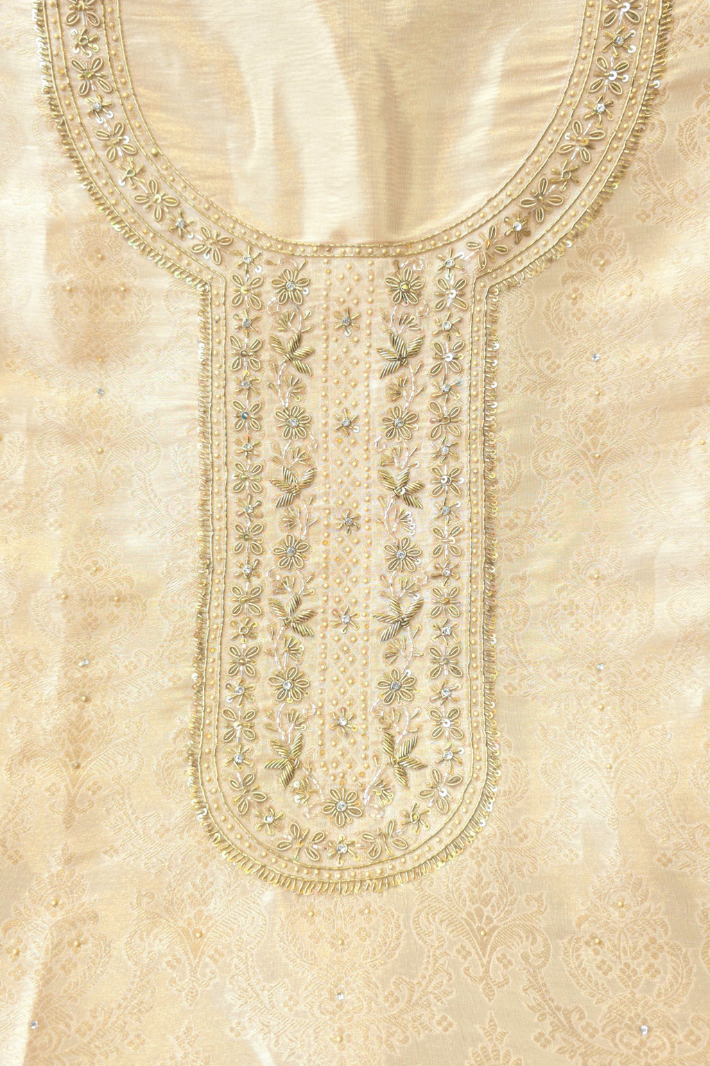 Silk brocade tissue 3pc unstitched suit set