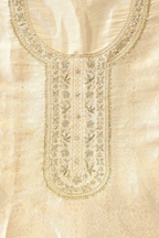 Silk brocade tissue 3pc unstitched suit set