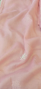 Peach kota doria 3pcs suit set