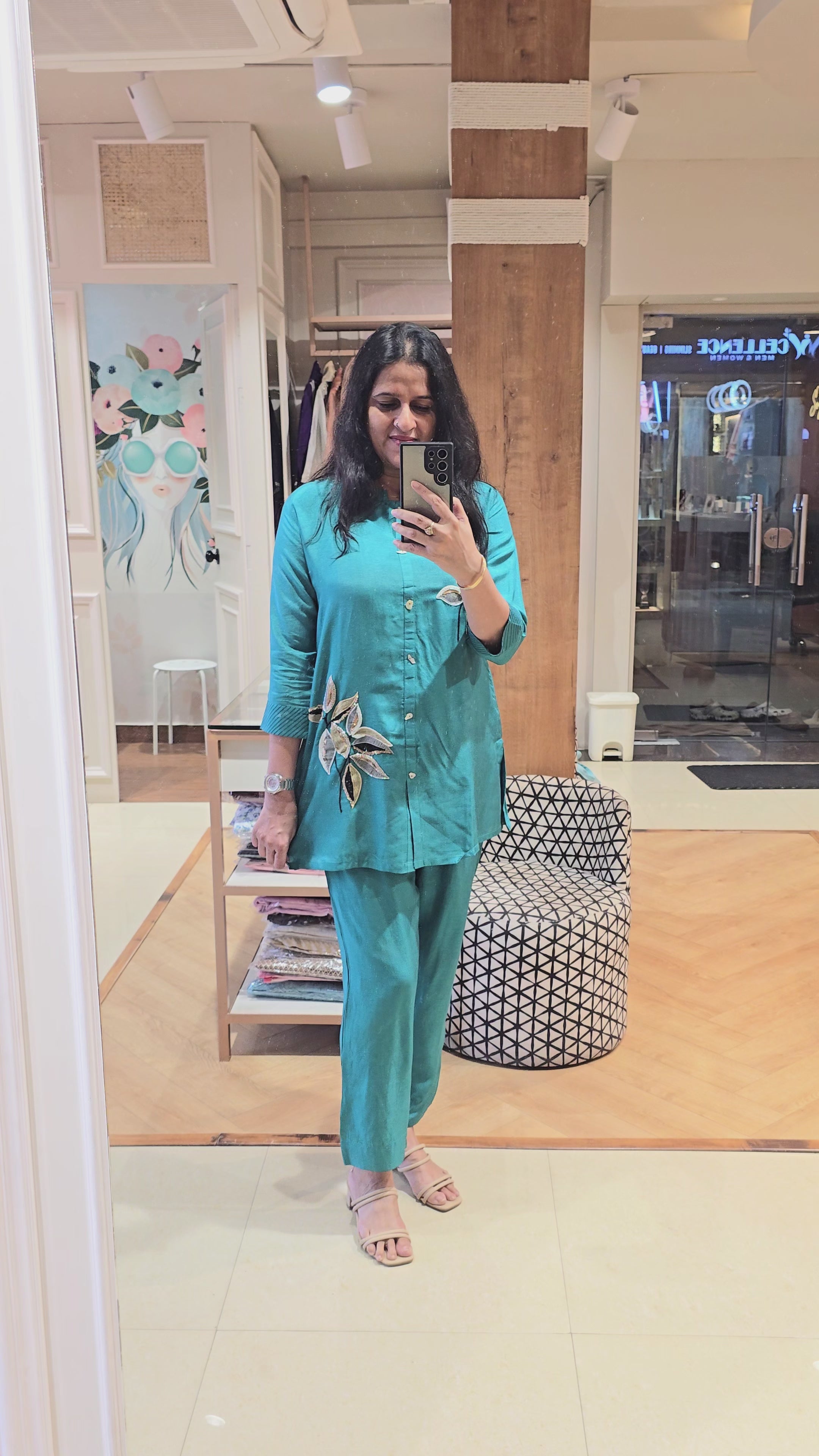 Teal blue co-ord set