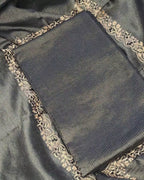 Black silk and tissue suit set