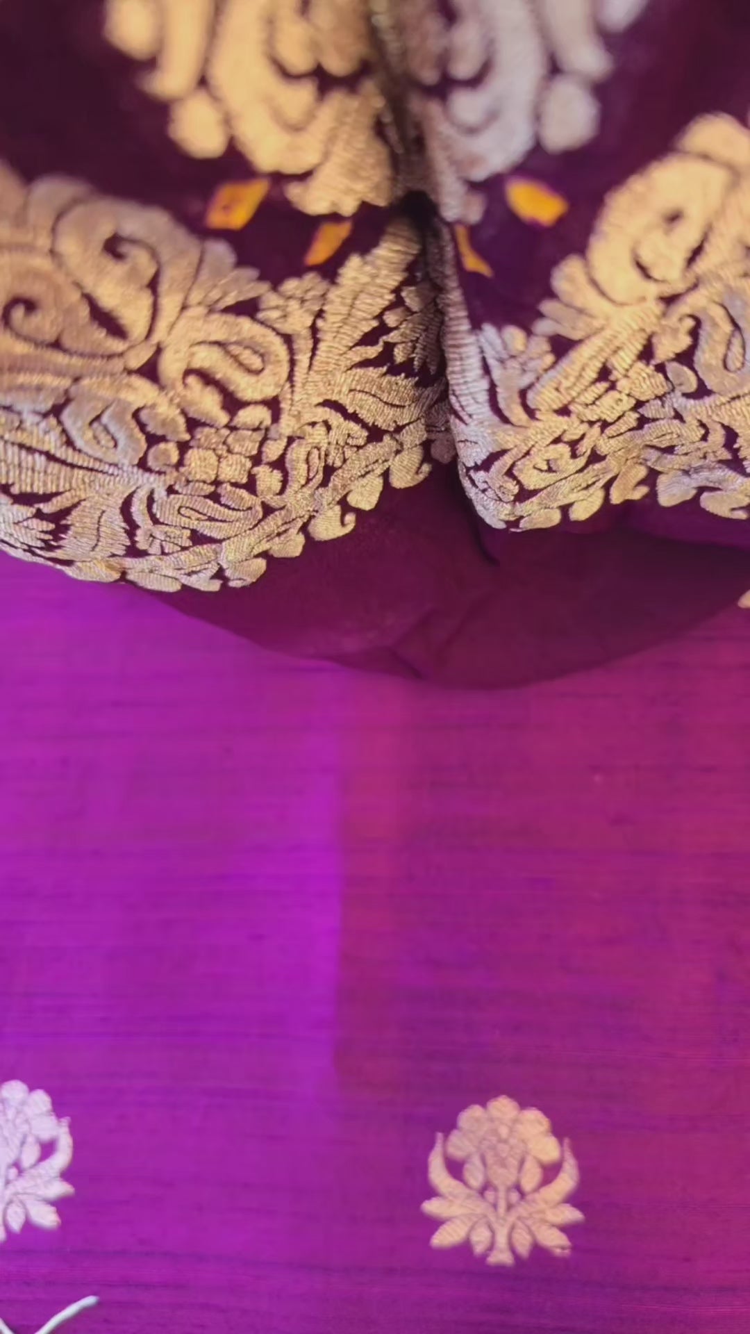 Pure row silk wine coloured suit set