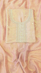 Silk brocade tissue 3pc unstitched suit set