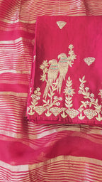 A beautiful berry maroon designer handwork 3pc set