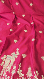 A beautiful berry maroon designer handwork 3pc set
