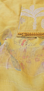 Golden mul chanderi 3pcs suit set