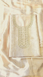 Silk brocade tissue 3pc unstitched suit set