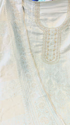 Silk brocade tissue 3pc unstitched suit set