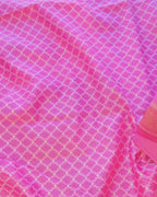 Magenta pink golden zari suit set