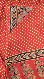 Pure ajrakh modal hand print kurta dupatta set